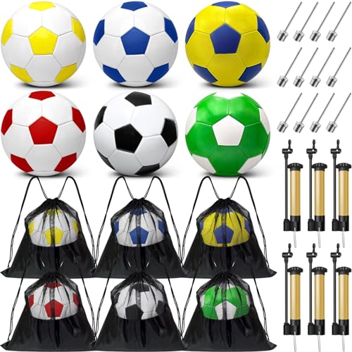 6 Pack Operation Deflated Christmas Soccer Ball Pump for