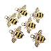 JulieWang 12pcs Enamel Bees Charms for Women Jewelry Necklace Making Pendants (Gold)