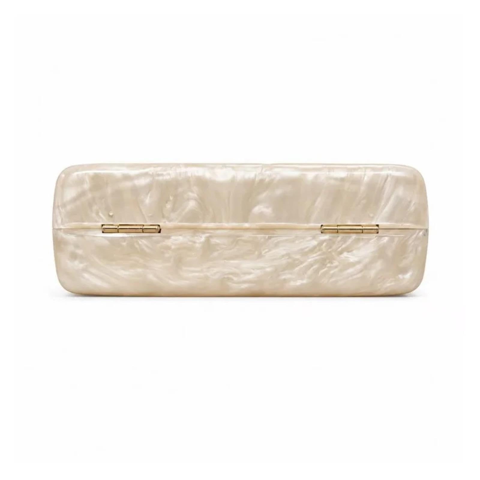 Pochette a conchiglia Scatola for borsa in acrilico a guscio semicircolare