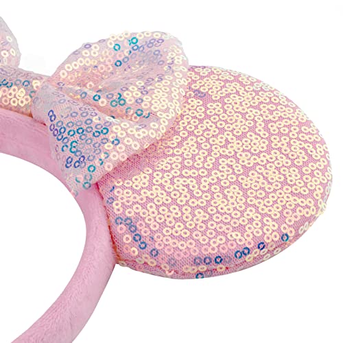 Image of DRESHOW 2 Pack Mouse Ears Bow Headbands Glitter Party Decoration Cosplay Costume for Women