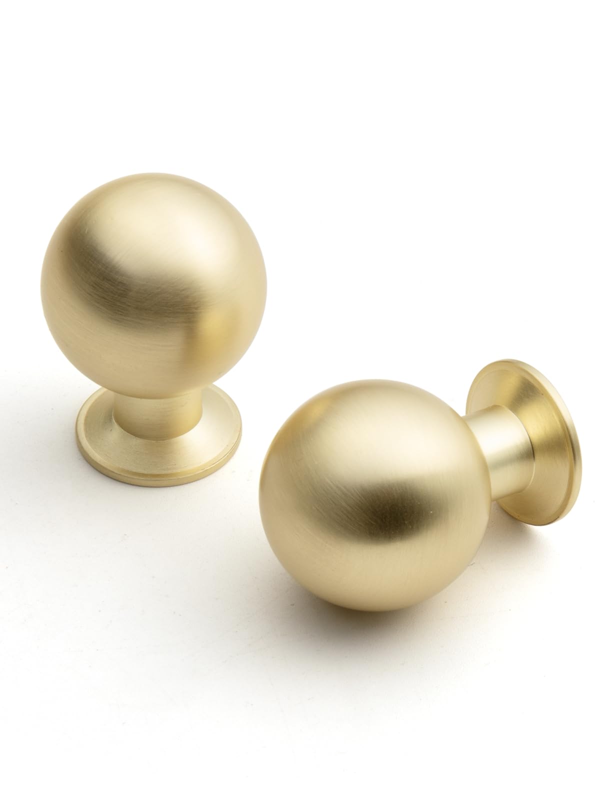 BEILEIOU Brushed Gold Cabinet Knobs Classic Vintage Retro Drawer Knobs Kitchen Cupboard Bathroom Dresser Cabinet Hardware Handles Zinc Alloy (2, Brushed Gold, Knob) — image 1