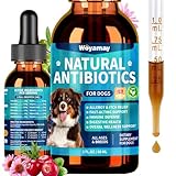Woyamay Antibiotics for Dogs | Natural Dog Antibiotics for Allergy Relief, Itch Relief, Coughs, Skin Health, Breath Treatment, Digestion | Herbal Supplement to Care for Ears, Eyes & Coat, 2 Fl Oz