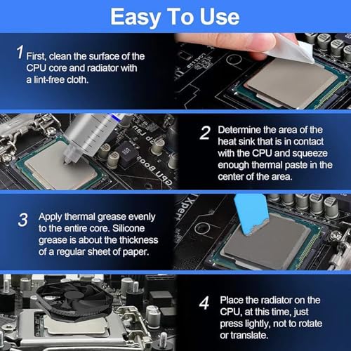 Image of 10g Thermal Paste Grey, Silicone Heat Sink Compound Conductive Grease for CPU, GPU, Chipset, Heatsink, PC Cooling - High Performance Thermal Grease for Laptop /Desktop