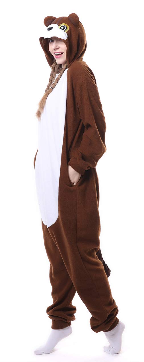 FunnyCos Unisex Animal Onesie Adult Halloween Pyjamas Cosplay Costume Hooded Loungewear