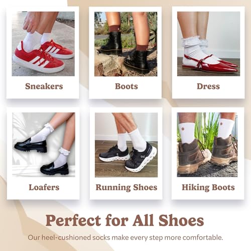 SHEZZA Anti-Blister Cushion Heel Padded Crew Sock-Breathable,Comfortable-seen on TikTok2