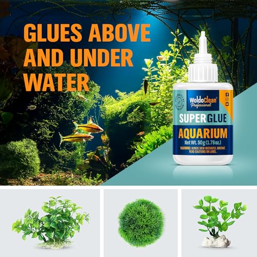 Image of WoldoClean Aquarium Super Glue Gel 50g Fish Safe - Coral, Moss & Plants | Reef Adhesive for Aquascaping, Rocks & Driftwood, Freshwater & Saltwater