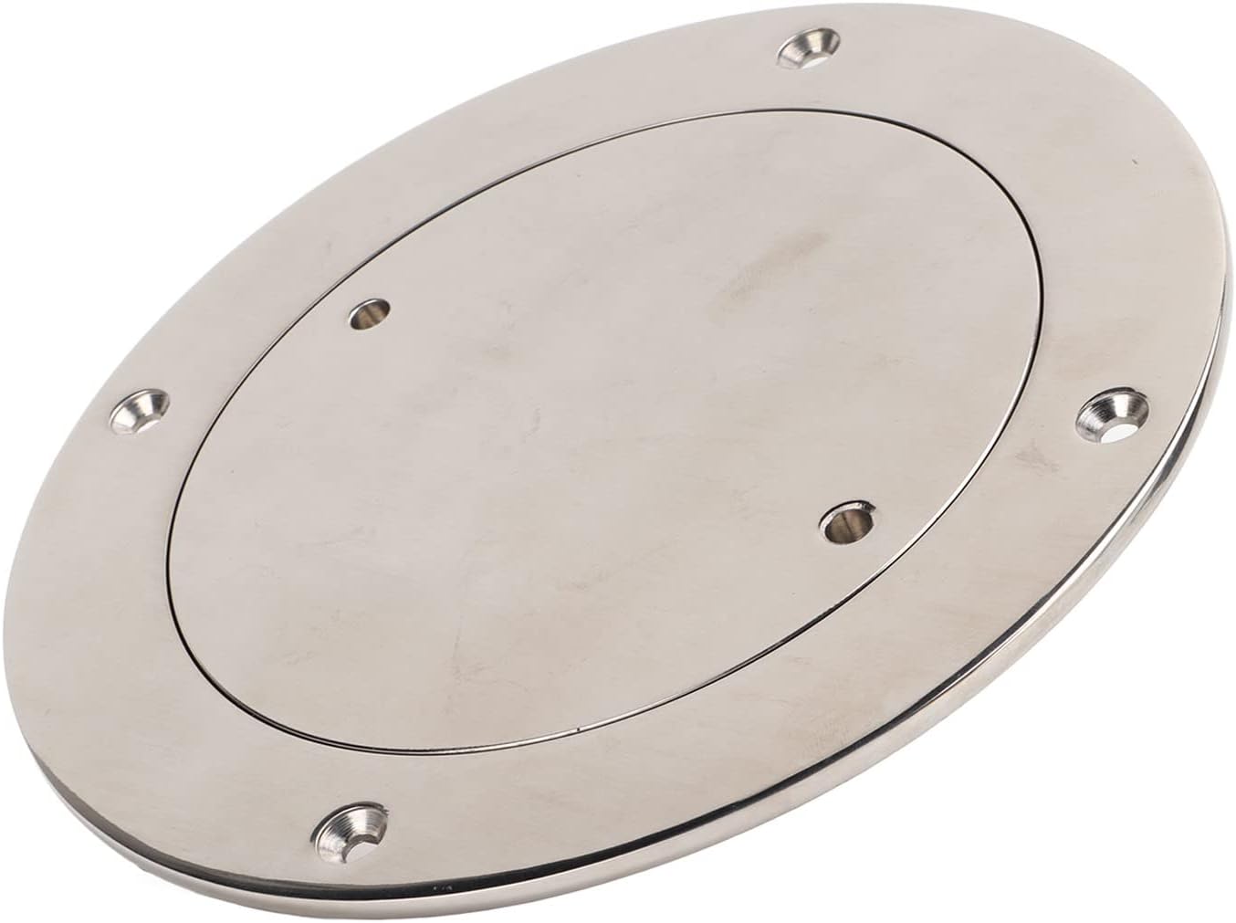 5in Boat Hole Cover, 316 Stainless Steel Inspection Deck Plate Round for Ship, for Various Boats, Easy to Install