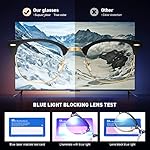 Blue Light Blocking Glasses Vintage Half Frame UV Clear Lens Anti Eyestrain Computer Gaming Glasses for Women Men - Image 5