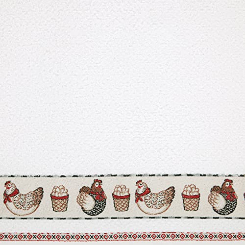 Cackleberry Home Farmhouse Kitchen Towels - Chickens And Egg Baskets Dish Towels - Terry Country Kitchen Towel Set - Chicken Decor For Kitchen - Hand Towels For Drying - 17 X 27 Inches - Set Of 4 #TOP2
