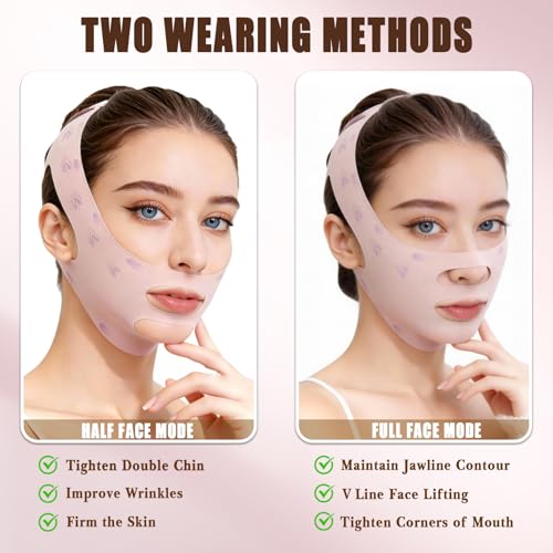 Sangle de menton pour dormir et masque de levage réutilisable en V - 5