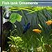 CAPASTEC Betta Fish Leaf, Natural Habitat Simulation for Betta Spawnings Grounds, Betta Spawnings Leaves, Resting Bed, Large & Small Leaves, Green