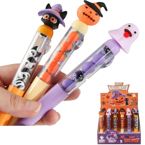 ハロウィン限定 串串ボールペン ? かわいいパンプキンデザイン 回転式ボールペン DIY手作りビーズペン 学生・子供用 文房具 ギフトに最適 (ハロウィンシリーズ(25本セット))