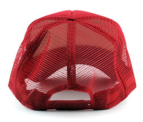 Image of NYFASHION101 Plain Mesh Trucker Hat - Breathable 6-Panel Daily Snapback Cap, Customizable Ideal for DIY Embroidery & Patches