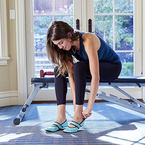 Nufoot Futsole Women's Soft-Sided Shoes For Indoors/Outdoors, Foldable & Flexible Footwear For Sport, Exercise, Yoga Or Travel, Dance Shoes, Black, Large #TOP6