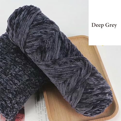 5pcs Yarn Velvet Knitting Yarn Super Soft Crochet Ball Craft Multi Colors(Blue,Grey,Red,Brown,Orange), Ideal for Beginners Kids Crafts - Image 3