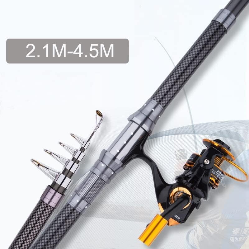 Canna da Pesca Canna da Pesca Telescopica Rotante Portatile 2.4M, .7M, 3.6M, .9M, 4.5M Viaggi Mare Barca alla Carpa Attrezzatura