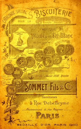 Sommet Fils Paris Moules Catalogue Copy 1906 - Metal Cake, Cookie, Candy, Chocolate Molds and Machines