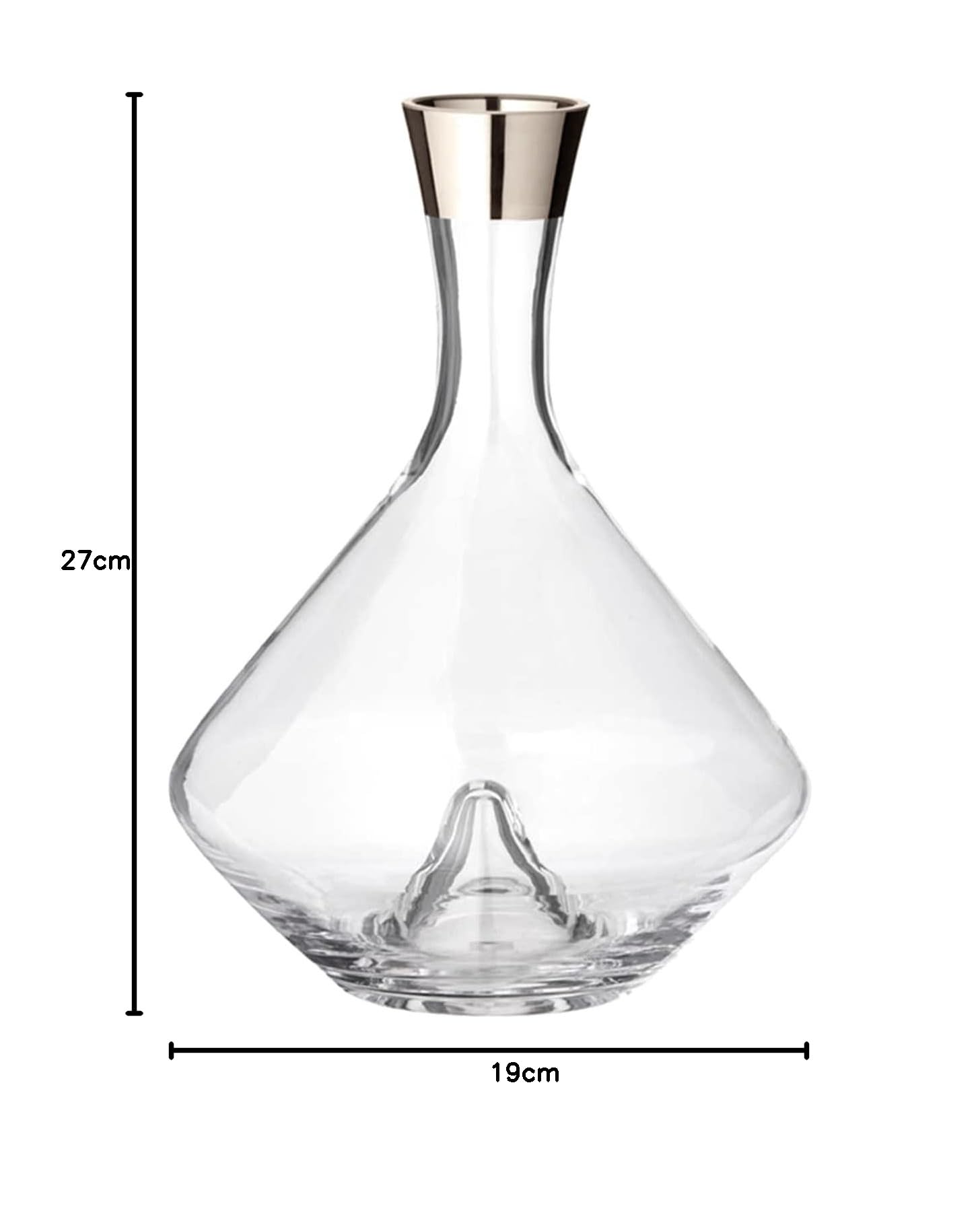 EDZARD Jarra "Frederick" de cristal de platino, 2,1 litros, altura 27 cm