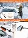 90° Fixed Rotation 3-in-1 Car Snow Brush and Ice Scraper for Cars Windshield with Silicone Squeegee Ergonomic Aluminum Foam Grip Handle 43.3