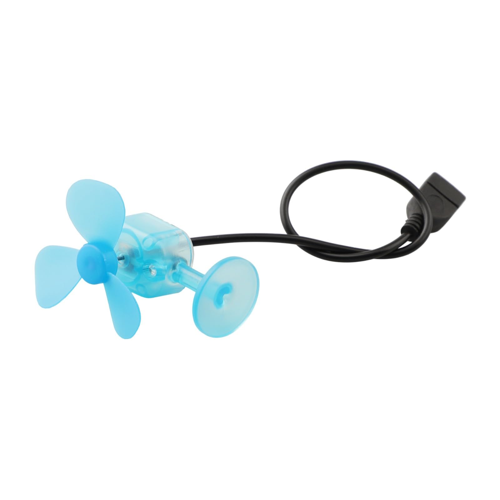 Mini éolienne portable, chargeur USB efficace pour voyage, camping, compact 14 x 12 x 6 cm, bleu
