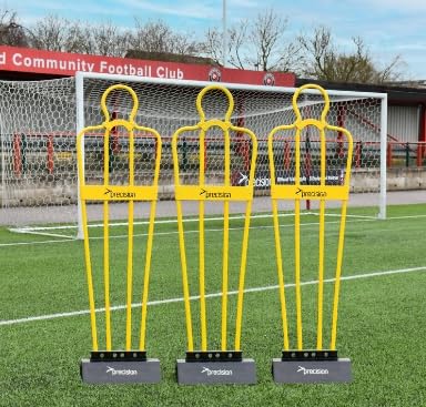 Precision Airstream Lot de 3 Mannequins d'Entraînement Professionnel Pleine Taille Outil pour Passe, Tir, Exercices, Coup Franc pour Entraînement de Football avec Sac de Transport Inclus 180cm
