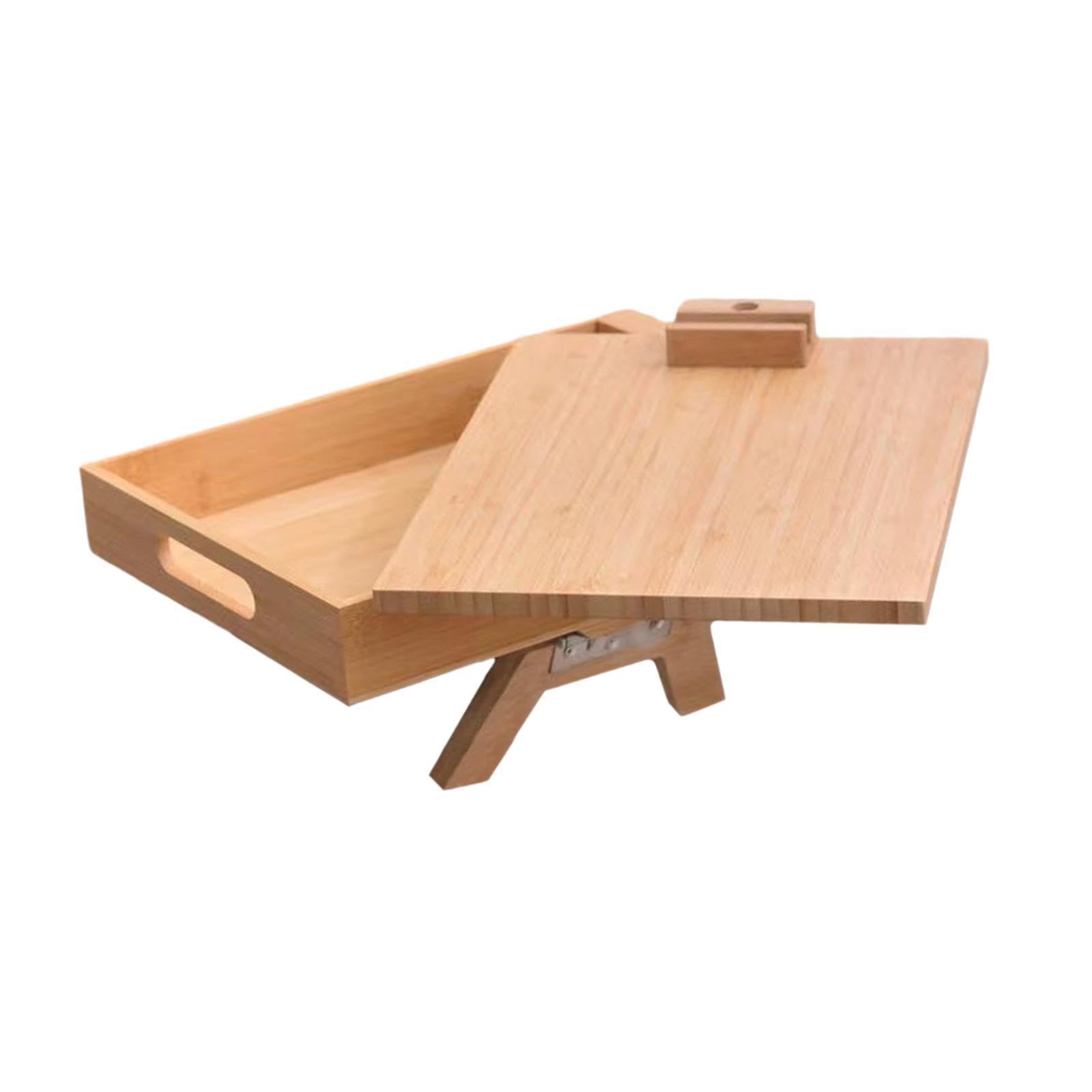 Plateau de lit avec poignées, Installation Facile, Fixation par Clip sur l'accoudoir. Savourez Vos Repas au lit grâce à ce Plateau à la Robuste et élégant. Son