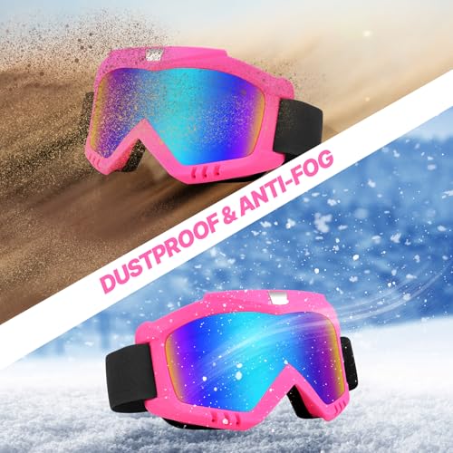 Image of Dirt Bike Goggles 2 Pack - Motorcycle, ATV, Riding, Ski, Windproof Racing Glasses