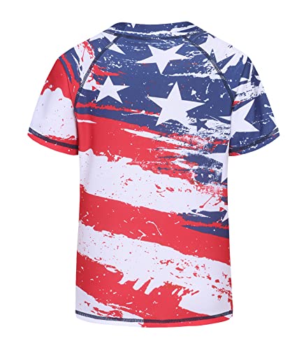Image of Girls Short Sleeve Rash Guard Swim Shirt Girls Sun Protection Swimsuits Quick Dry Surf Tops Bathing Suits for Girls