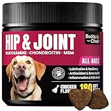 Glucosamine for Dogs Hip and Joint Supplement Chews, Chondroitin Joint Supplement for Dogs, Joint Chews for Dog, Dog Supplement for Joint Pain Relief - 60-Day Satisfaction Guarantee -180 Ct