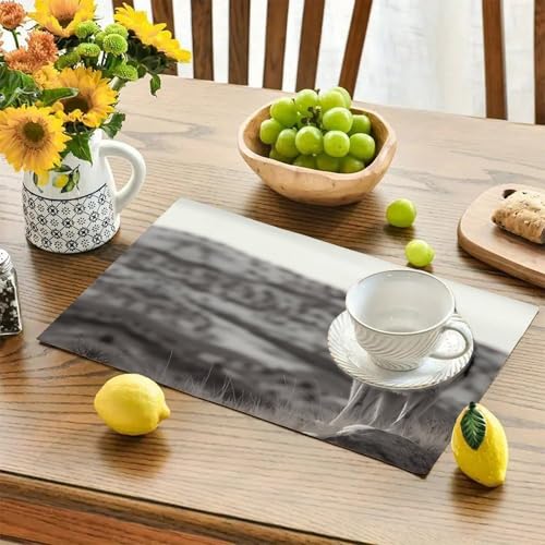 Sets de table loup sur l'herbe de qualité supérieure, parfaits accessoires de table lavables