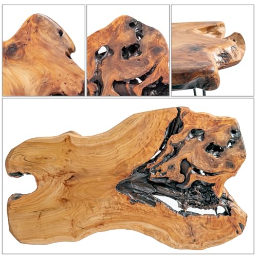 WELLAND Live Edge Cedar Wood Coffee Table Metal Hairpin Legs 32.5" W x 17" D x 16" H for Living Room, Patio, Bedroom, Home Office - Image 8