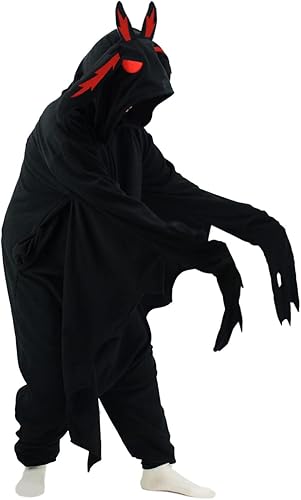 Miniatura 2 de Mothman - Pijama de Halloween para adultos, disfraz de animal para el hogar, para mujeres y hombres