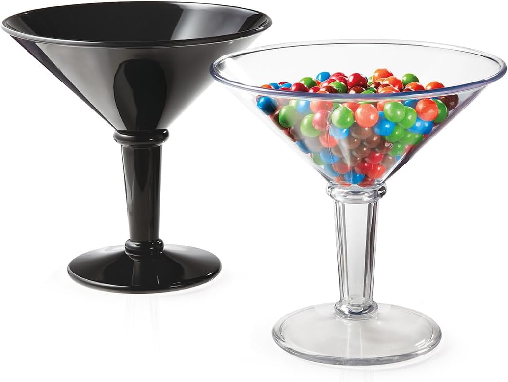 G.E.T. SW-1419-BK Shatterproof Jumbo Martini Cocktail Glass, 48 Ounce, Black