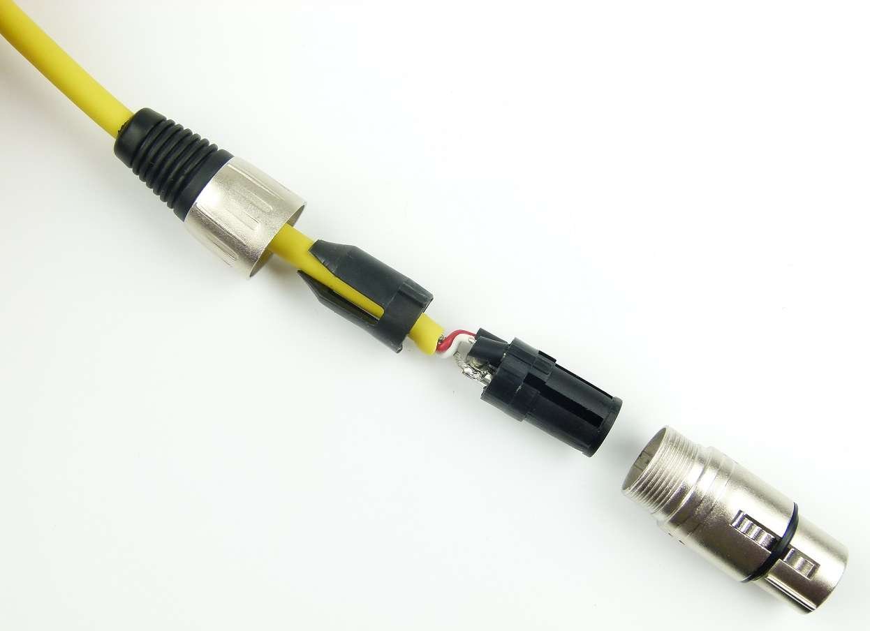 Adam Hall Cables 10 Stück K3MMF0050YEL Mikrofonkabel XLR female auf XLR male DMX Audio Kabel 3 pol polig (0,5 m, Gelb, 10)