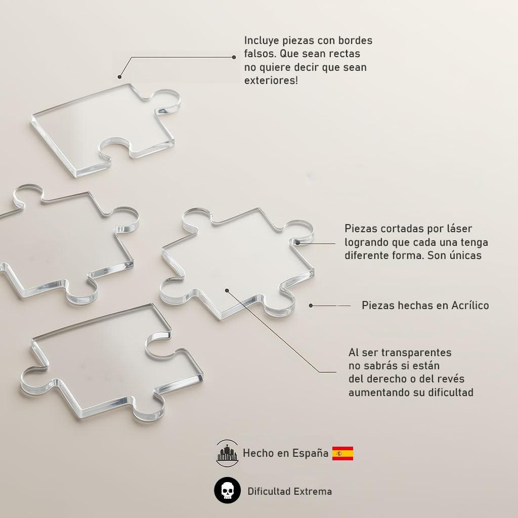 Puzzle Imposible El Puzzle Más Díficil del Mundo - Modelos Divertidos para Adultos Ideas de Regalo Puzzle maquetas Madera Juguetes educativos Rompecabezas Puzzles (Imposible 1000)