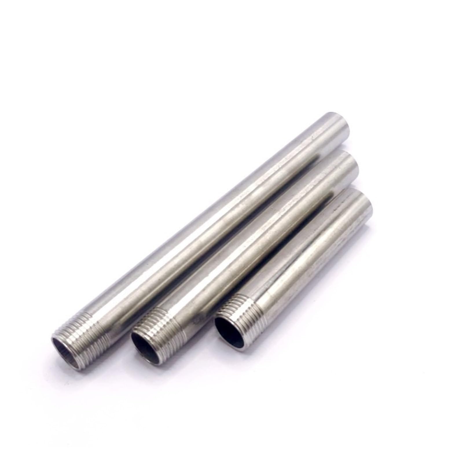 Adaptador de conector BSP macho de 1-1/2" y cilindro tubular de acero inoxidable de 150mm