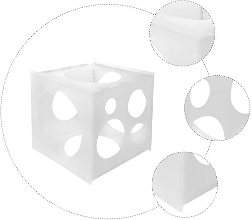 Miniatura 5 de ABOOFAN Caja de medición de globos de plástico de 11 agujeros, herramienta de medición de tamaño de globo para decoración de globos, arcos de