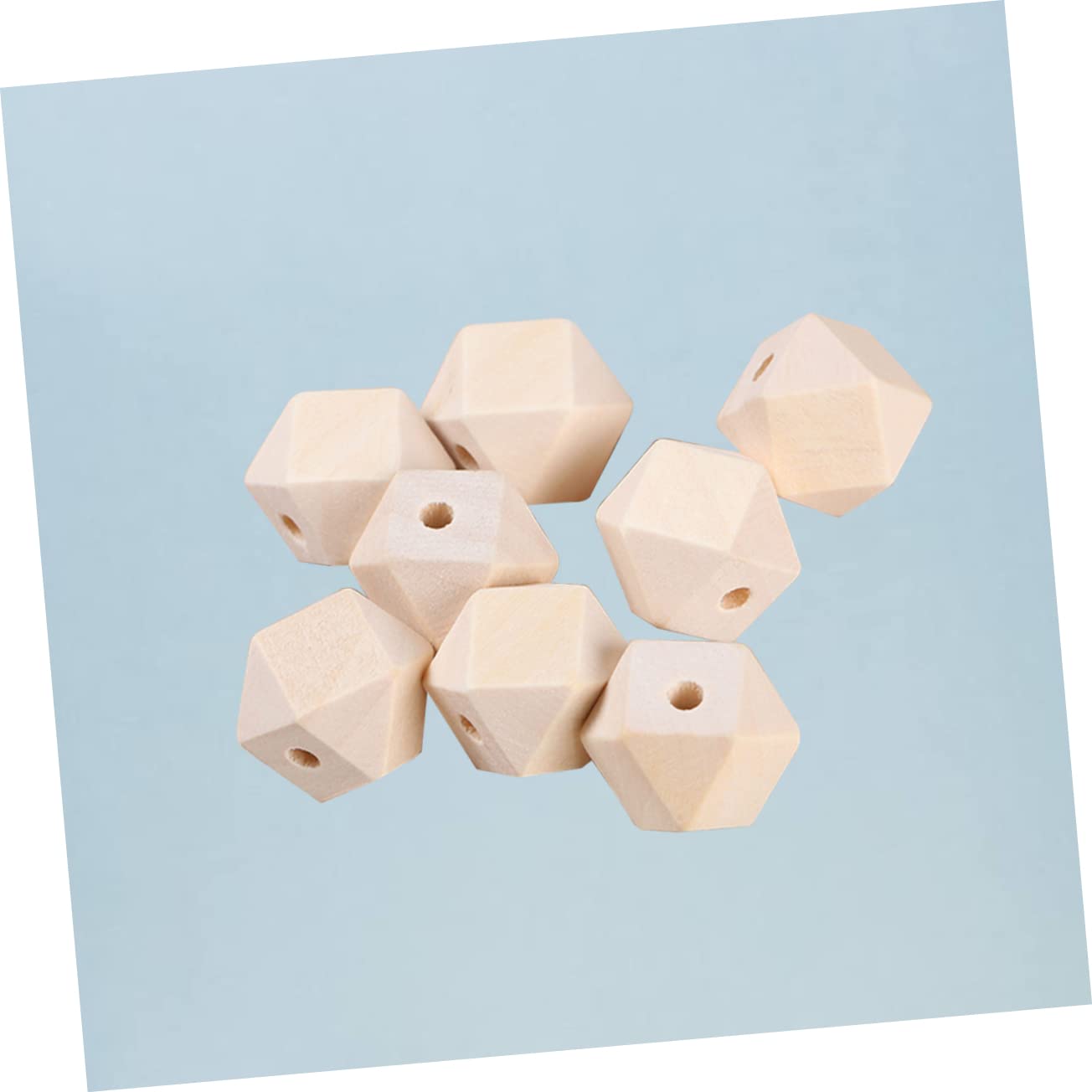 EXCEART 300piezas Abalorios De Madera Natural Sin Terminar Octagonales Para Manualidades y Joyería Perfectos Para y Pulseras