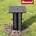 𝟐𝟎𝟐𝟓 𝐔𝐩𝐠𝐫𝐚𝐝𝐞𝐝 In Ground Umbrella Base with Umbrella Stand Tube, Universal Heavy Duty Umbrella Ground Mount Outdoor, Inground Umbrella Holder for Cantilever Patio Umbrella, Hanging Parasol