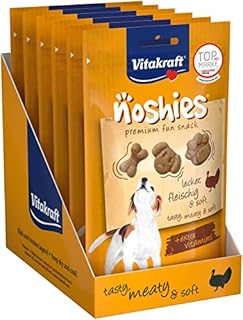 Vitakraft Noshies, przysmak dla psa, z wysokiej jakości mięsem indyka, idealna do rozpieszczania, witaminy dla skóry i sierści (1 x 90 g)