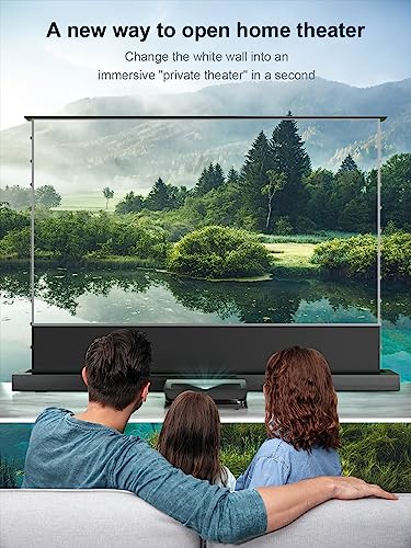 Image of AWOL VISION 100 inch Motorized ALR Floor Rising Projector Screen for Ultra Short Throw Projector, Projector Screen for Home Theater, 4K /8K Ultra HD, 95% Ambient Light Reduction,ALR-F210C
