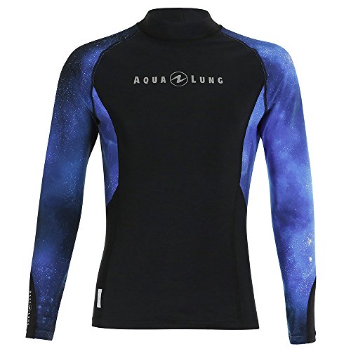 Aqua Lung Mens Rashguard Long Sleeve Small - Galaxy Blue