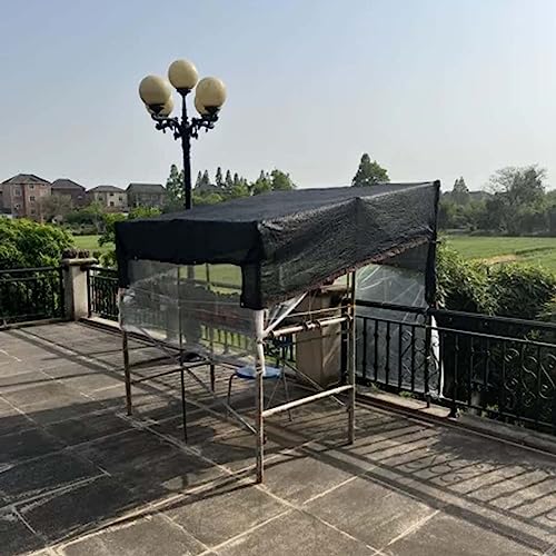 Filet d'ombrage pour plantes et bâche de terrasse maille noire 2x6m