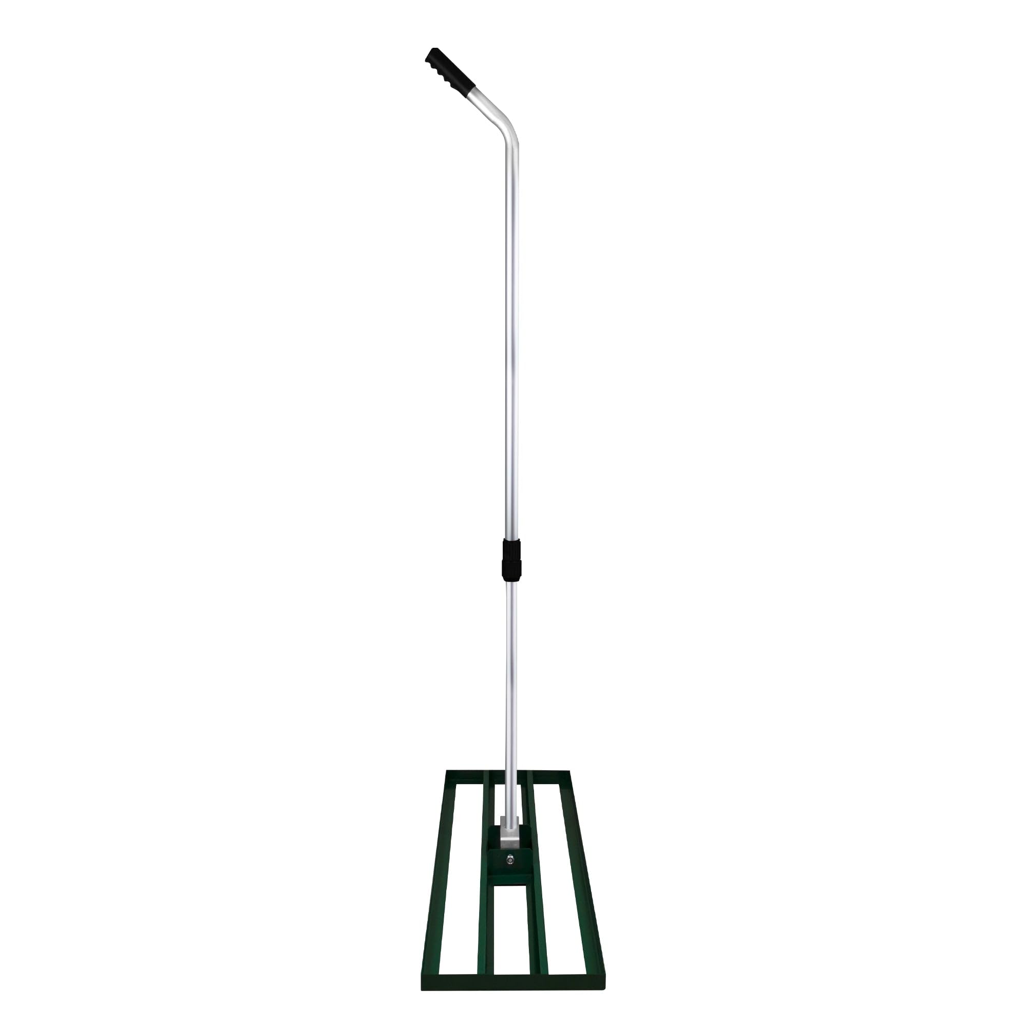 Niveleur de Pelouse & Épandeur Rotatif 100 cm x 32cm (Vert) Engrais Râteau Nivellement Jardin Lute Manche Extensible 1,15-1,9m Prise Facile Capacité 25kg Gravier Sable Graine Housse De Pluie & Gants