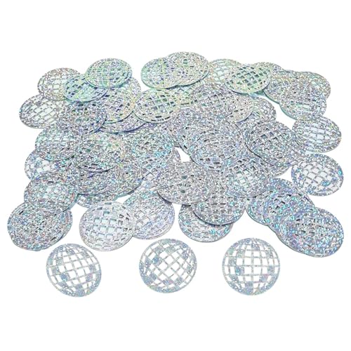 100 piezas de confeti de mesa de bola de discoteca con purpurina, centros de mesa de confeti, decoraciones de fiesta de despedida de soltera, decoraciones de fiesta de discoteca para suministros de