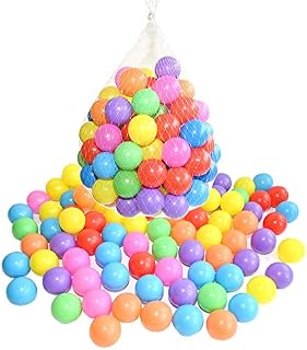 Ram® Multicoloured Soft Plastic Play Pit Balls with Clear PVC Carry Bag for Indoor Outdoor Swimming Pool Trampoline Play Toy (200)