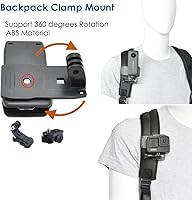 Vista 5 de Accessory Kit for Insta360 X5/X4/X3/Ace Pro/Go3S - Action Camera Chest/Backpack/Head Strap Mount Bundle Compatible with GoPro Hero 13-10, DJI Osmo