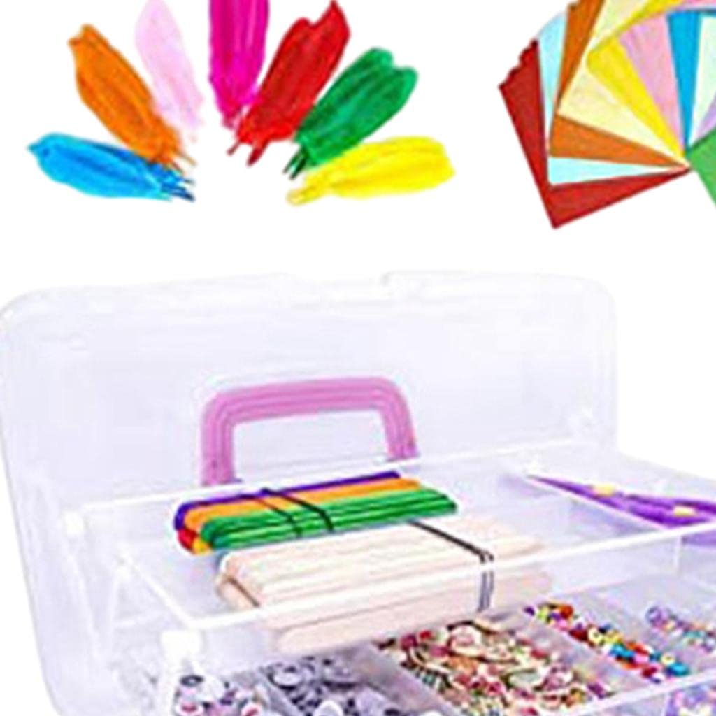1500 Pezzi Materiale Fai Da Creativo Bambini Set Manualità Artistica Accessori Lavoretti Educativi Artigianali Regalo Adatto a Casa Scuola Atti,