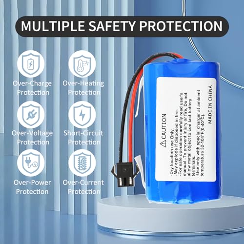 Image of Replacement Battery Compatible with Ionvac SmartClean 2000 Robovac 7687 7688, Ionvac SmartClean V4 7997, Coredy R750-1600Pa, Deenkee DK700 Robot Vacuum Cleaner CMICR18650F8M7-4S1P H18650CH-4S1P 14.4V