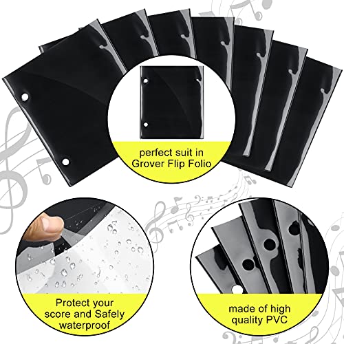 12 Pieces Flip Folder Pages Flip Folio Marching Band Music Files Holder